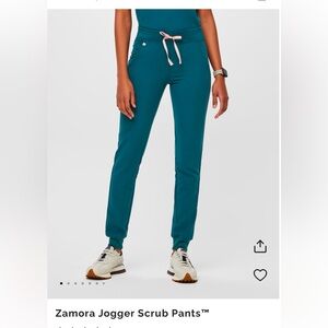 Zamora Jogger Scrub Pants in Caribbean Blue by FIGS